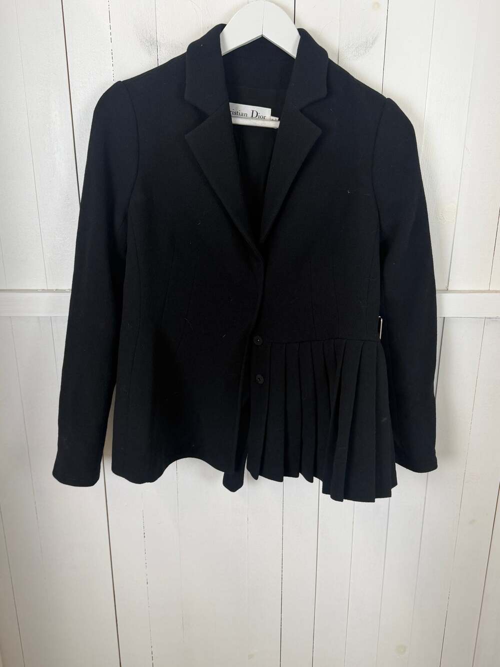 Christian Dior Runway Black Wool Jacket Size 10